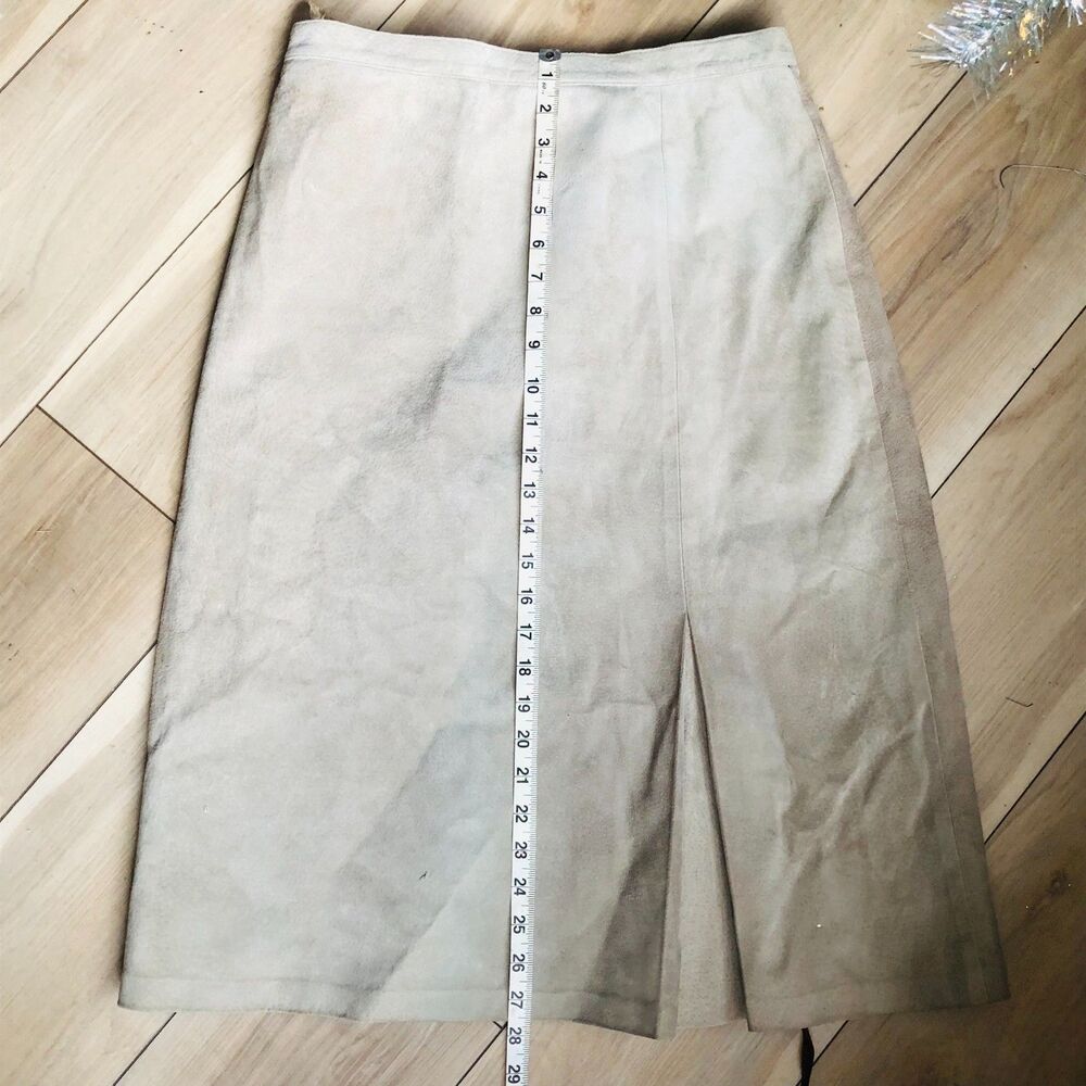 Vintage Sheepskin Leather Size 10 Pencil Skirt Work Or Country Concert Attire